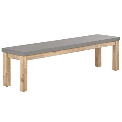 Garden Bench OSTUNI 160 cm Concrete Grey