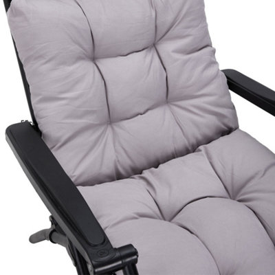 Garden Bench Recliner Chair Swing Chair Seat Pad Cushion Lengthen Sunlounger Cushion for Indoor Outdoor Grey DIY at B Q