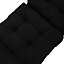 Garden Bench Recliner Chair Swing Chair Seat Pad Cushion Sunlounger Cushion for Indoor Outdoor,Black