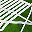 Garden Bistro Set 3 Piece Outdoor Metal Foldable Patio Balcony Furniture Shabby Chic - Caserta Antique White