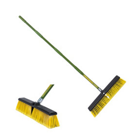 Garden Broom Stiff Brush Heavy Duty 45cm Brush Head For Garden, Yard, Warehouse, Site Work (FREE DELIVERY)