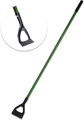 Garden Carbon Steel Dutch Hoe - Green