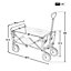 Garden Cart Foldable Pull Wagon Hand Cart Garden Transport Cart Collapsible Portable Folding Cart (Blue)