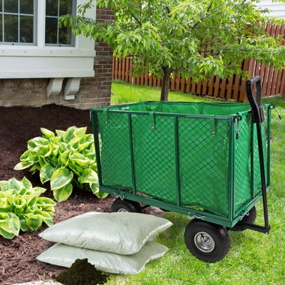 Garden Cart Heavy Duty Trolley Festival Hand Truck Wagon 210L with Folding Sides - 3