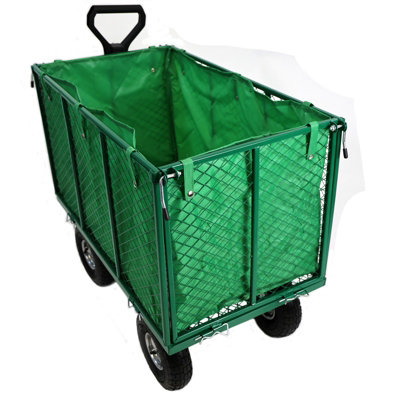 Garden Cart Heavy Duty Trolley Festival Hand Truck Wagon 210L with Folding Sides - 6
