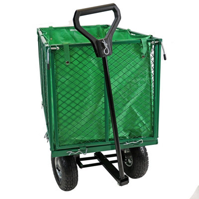 Garden Cart Heavy Duty Trolley Festival Hand Truck Wagon 210L with Folding Sides - 7
