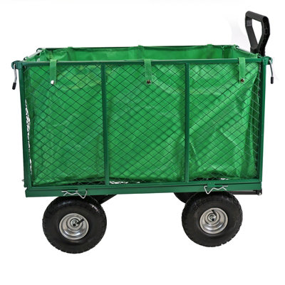 Garden Cart Heavy Duty Trolley Festival Hand Truck Wagon 210L with Folding Sides - 8