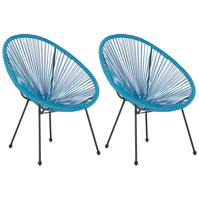 Garden Chair ACAPULCO II PE Rattan Blue