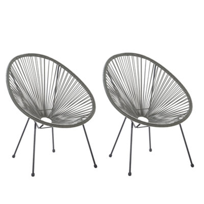 Garden Chair ACAPULCO II PE Rattan Dark Grey