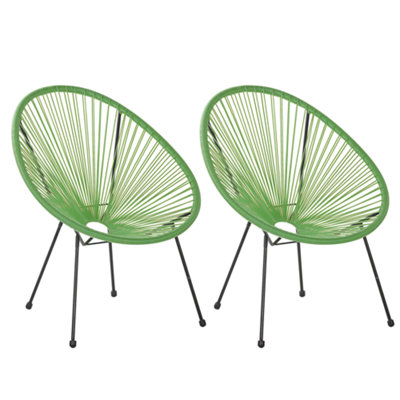 Garden Chair ACAPULCO II PE Rattan Green