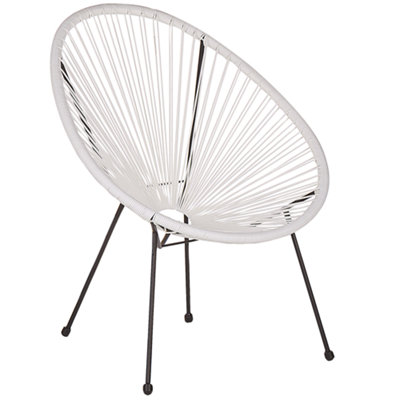 Garden Chair ACAPULCO II PE Rattan White