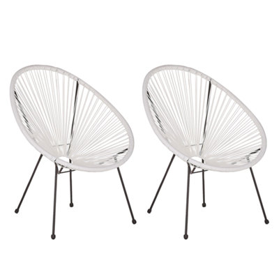 Garden Chair ACAPULCO II PE Rattan White