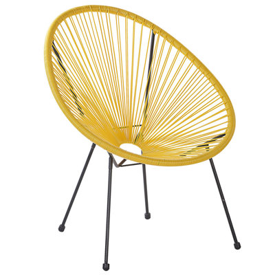 Garden Chair ACAPULCO II PE Rattan Yellow