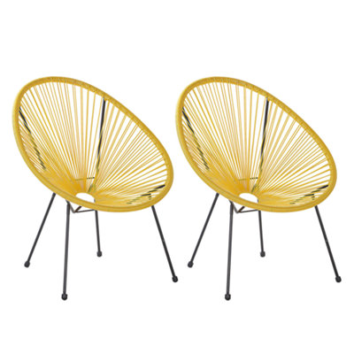 Garden Chair ACAPULCO II PE Rattan Yellow