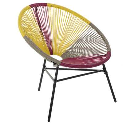 Garden Chair ACAPULCO PE Rattan Yellow