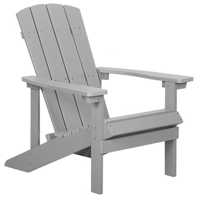 Garden Chair ADIRONDACK Engineered Wood Light Grey