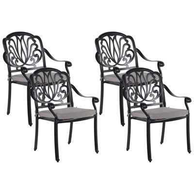 Garden Chair ANCONA Metal Black