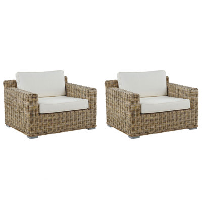 Garden Chair ARDEA Rattan Light Brown