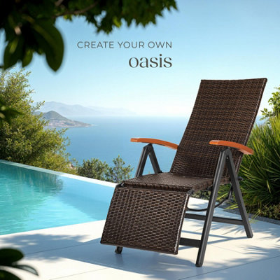 Garden Chair Brisbane - 6-way adjustable backrest and footrest ...