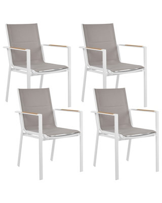 Garden Chair BUSSETO Metal Grey