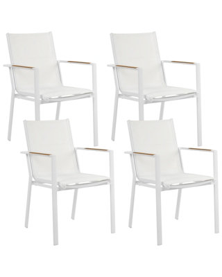 Garden Chair BUSSETO Metal White