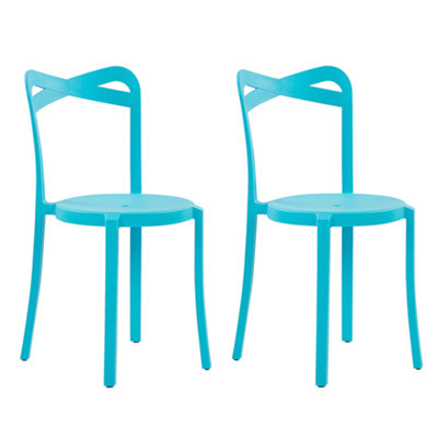 Garden Chair CAMOGLI Synthetic Material Turquoise