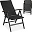 Garden chair Canberra with reclining function - black