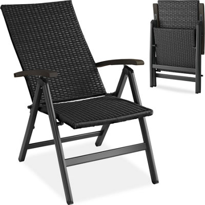 Garden chair Canberra with reclining function - black