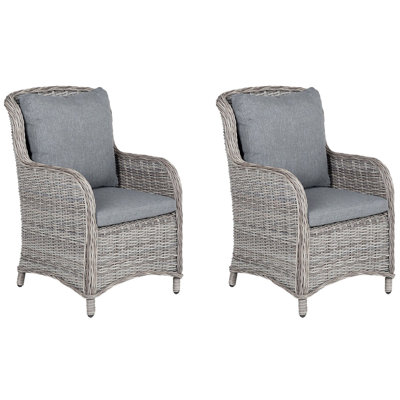 Garden Chair CASCAIS PE Rattan Grey