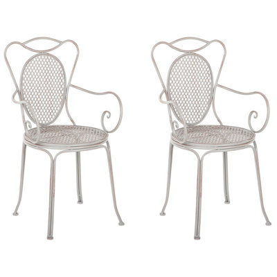 Garden Chair CILENTO Metal Grey