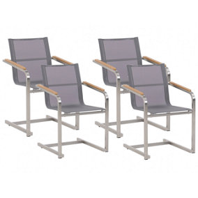 Garden Chair COSOLETO Stainless Steel Grey