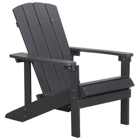 Garden Chair Engineered Wood Dark Grey ADIRONDACK