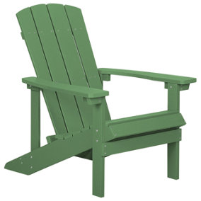 Garden Chair Engineered Wood Green ADIRONDACK
