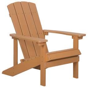 Garden Chair Engineered Wood Light Wood ADIRONDACK