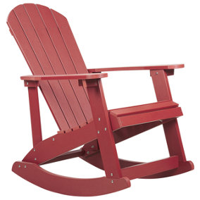 Garden Chair Engineered Wood Red ADIRONDACK