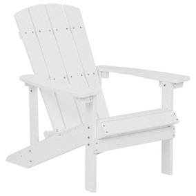 Garden Chair Engineered Wood White ADIRONDACK