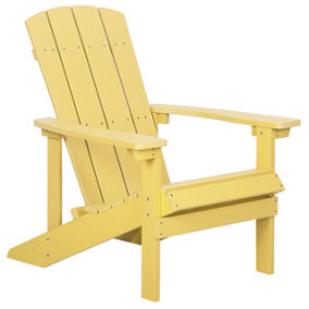 Garden Chair Engineered Wood Yellow ADIRONDACK