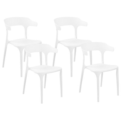 Garden Chair GUBBIO Synthetic Material White