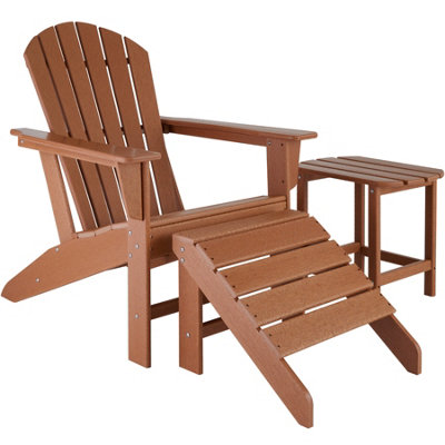 Garden chair in Adirondack design - brown