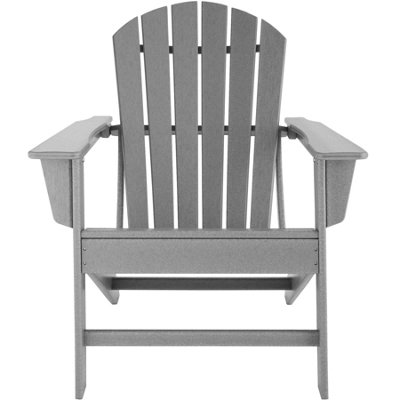 Garden chair in Adirondack design - light grey