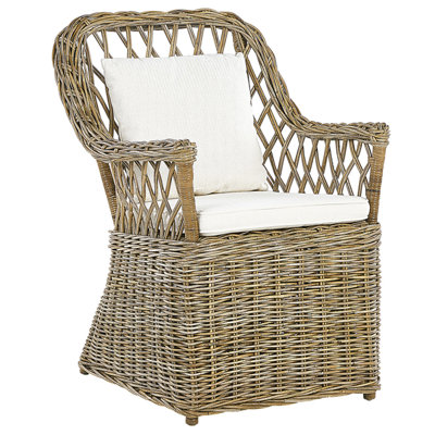 Garden Chair MAROS Rattan Light Wood