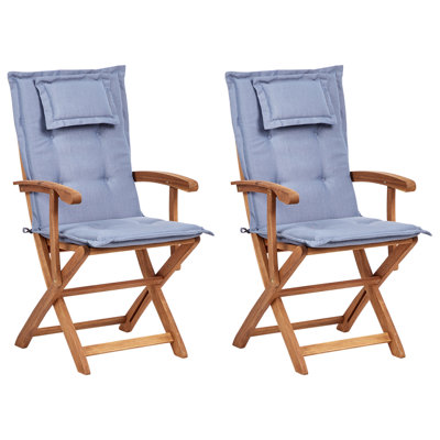 Garden Chair MAUI II Wood Blue