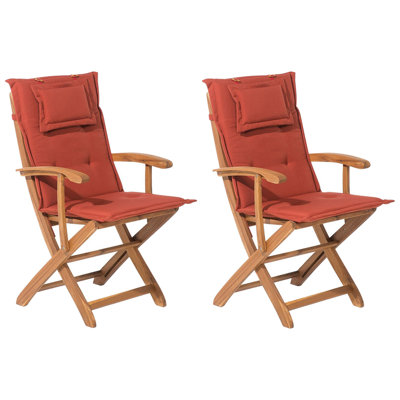 Garden Chair MAUI Wood Dark Red