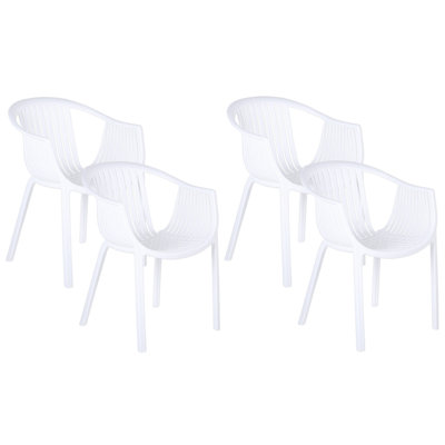 Garden Chair NAPOLI Synthetic Material White