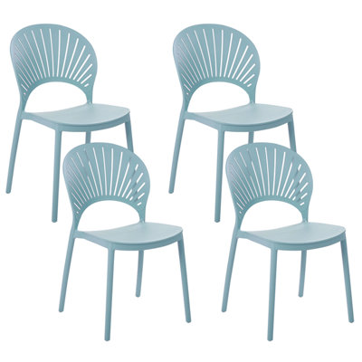 Garden Chair OSTIA Synthetic Material Light Blue