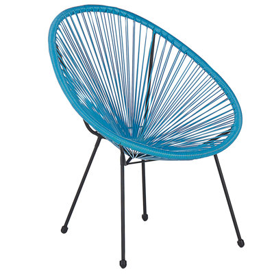 Garden Chair PE Rattan Blue ACAPULCO II