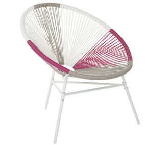 Garden Chair PE Rattan Fuchsia Pink ACAPULCO