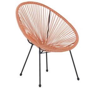 Garden Chair PE Rattan Orange ACAPULCO