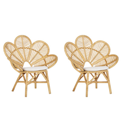 Garden Chair Rattan Beige FLORENTINE