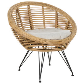 Garden Chair Rattan Natural MARATEA